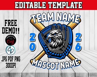 Youth Softball Shirt Design Template CORJL | Custom Name & Number | Editable Softball Apparel Design | State National Championship Playoffs