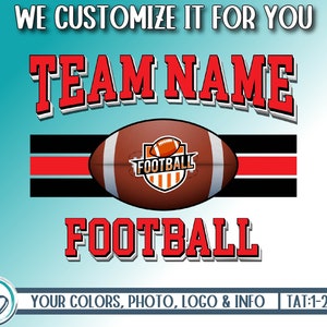 Custom Football Mascot Design, Football Custom Mascot PNG, Sublimation DTG, Football Team Design, Personalized Football PNG, We Customize