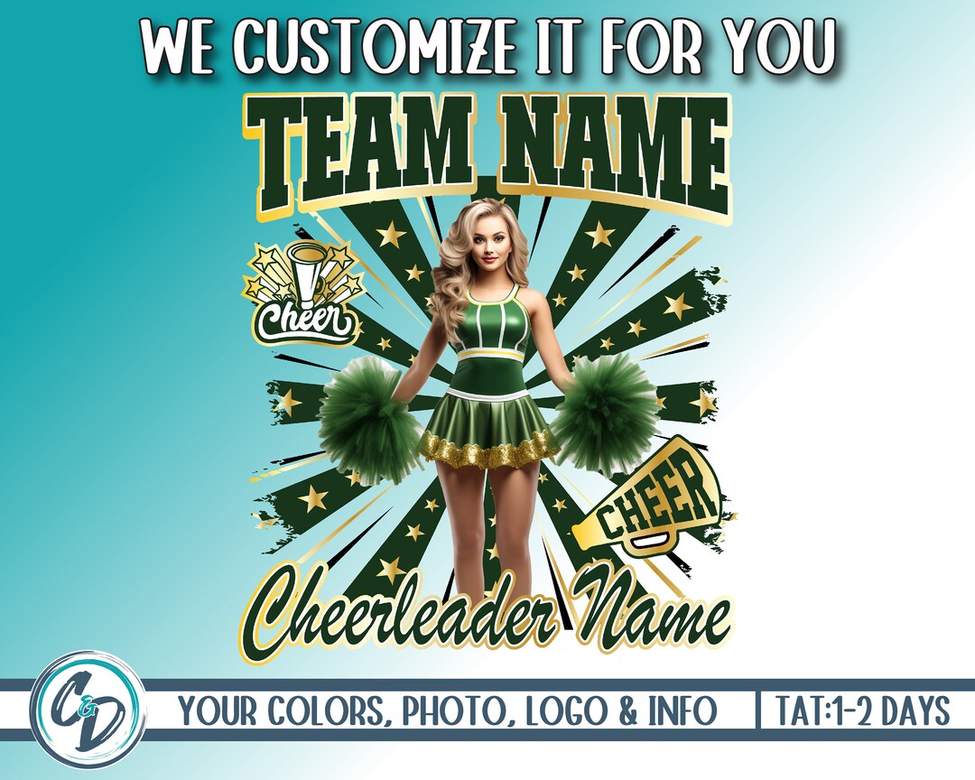 Cheer Design Custom Cheerleading Design, Cheerleader Custom Trending PNG, Shirt ...