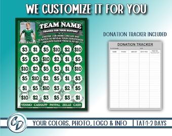 Custom Soccer Scratch Off Fundraiser, Personalized Soccer Fundraiser Idea, Best Soccer Donation, Trending Soccer Fundraiser, We Customize!