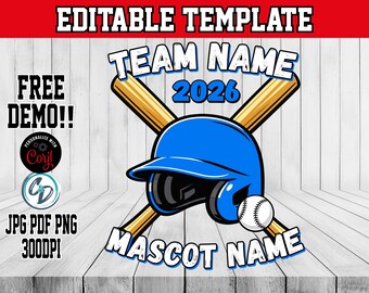 Editable Softball Team Shirt Template CORJL | Personalized Softball Graphic for Shirts, Hats & Apparel | State National Champions Playoffs