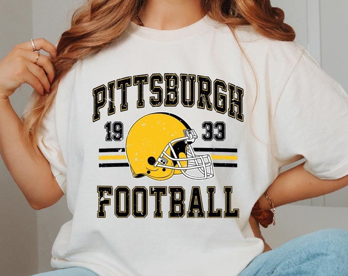 Vintage Pittsburgh Football Shirt, Distressed Pittsburgh Football Tshirt, Comfort Colors Pittsburgh Football Shirt, Sunday Football Gift