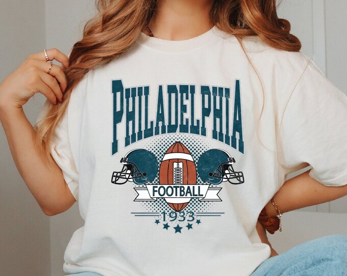 Comfort Colors Philadelphia Football Shirt, Philadelphia Football Shirt, Vintage Style Philadelphia Football Shirt, Sunday Football T shirt