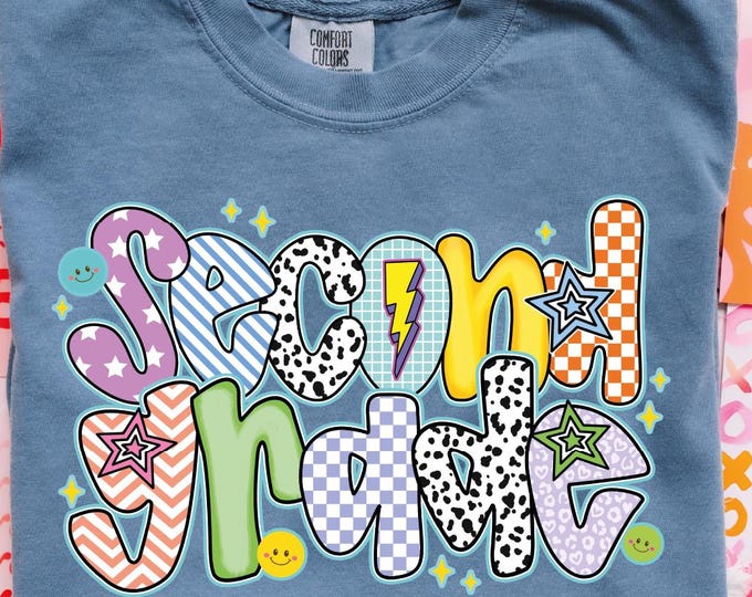 Comfort Colors Second Grade Teacher Shirt, Teacher Team Shirt, 2nd Grade Tee, New Teacher Gift, Back to School, Elementary School Shirt