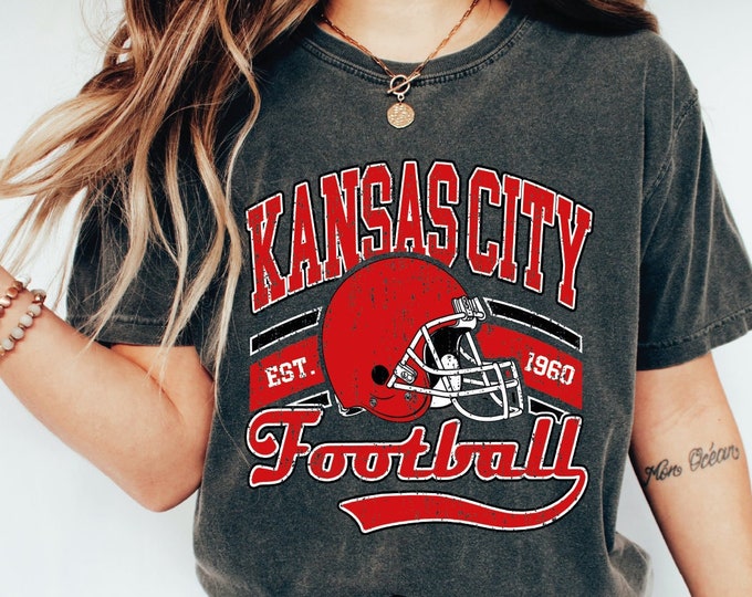 Kansas City Football Shirt, Kansas City Shirt, Kansas City Football Team Shirt, Kansas City T shirt, Kansas City Retro Style Shirt