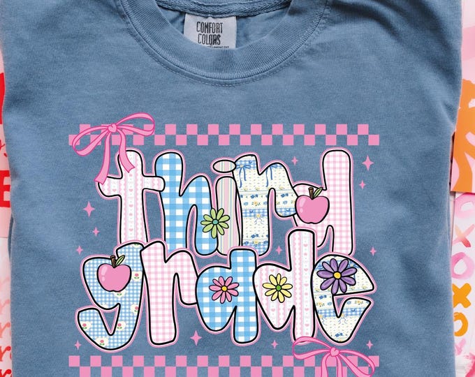 Third Grade Teacher Shirt, Comfort Colors Teacher Team Shirt, New Teacher Gift, First Day Of 3rd Grade, Back to School, Elementary Teacher