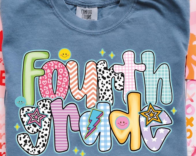 Comfort Colors Fourth Grade Teacher Shirt, 4th Grade Teacher Shirt, Teacher Shirt Fourth Grade, Teacher Shirt 4th Grade, Teacher Tshirt