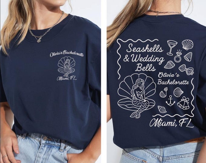 Mermaid Bachelorette Shirts, Beach Bachelorette Tshirts, Mermaid Bach T Shirt, Coastal Bachelorette Tees, Tropical Bach Party Shirts, BP
