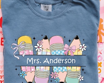 Comfort Colors Custom Teacher Shirt: Personalized Back to School Gift