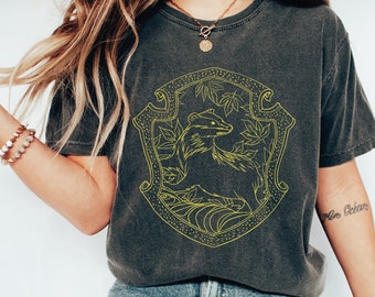 Personalized Yellow House Shirt, Wizard School Shirt, Wizard House Tshirt, Universal Studios Shirt, Magic School Shirt, Magical Tee, Hflpuf