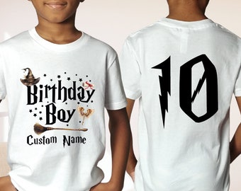 Custom Name Birthday Boy Shirt, Magic Birthday Shirt, Wizard Birthday Shirt, Birthday Gift For Boys, Custom Age Birthday Boy T-shirt, BP
