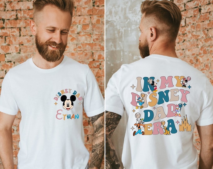 Custom Name In My Disney Dad Era Shirt, Disney Fathers Day Shirt, Mickey Mouse Dad Shirt, Disney Boy Shirt, Disney Grandpa Tee, Gift For Him