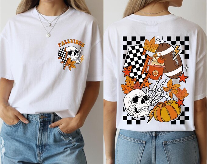 Comfort Colors Fall Vibes Shirt, Fall Pumpkin Shirt, Fall Shirt, Autumn Vibes Shirt, Fall Football Shirt, Halloween Skeleton Fall Shirt, BP