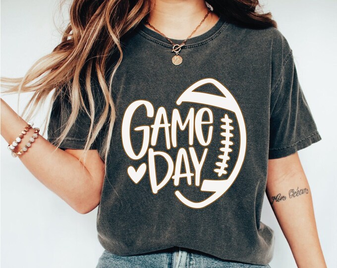 Game Day Shirt, Football Fan Shirt, Oversized Sports Tee, Vintage Style Football Shirt, Comfort Colors Shirt, Superbowl Shirt, Kids Football