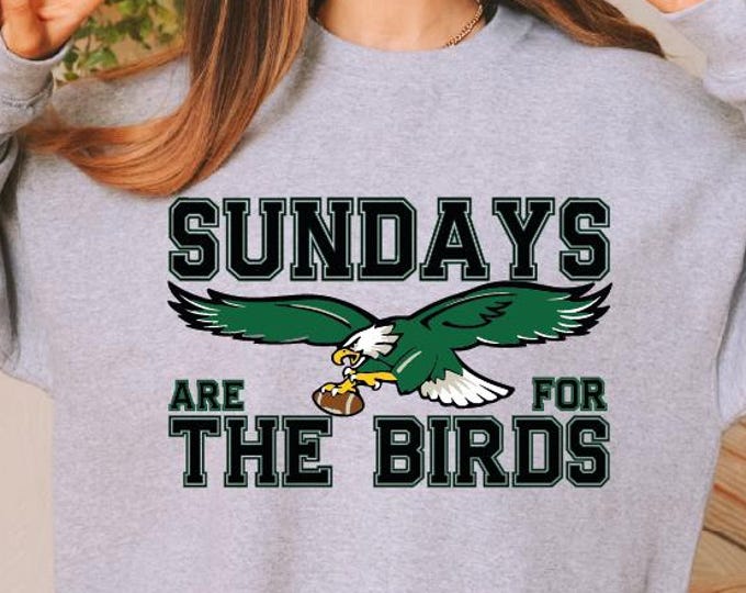 Philadelphia Football Sweatshirt, Sundays are for the Birds Sweater, Philadelphia Bird Gang Football Sunday, Philadelphia Football Hoodie