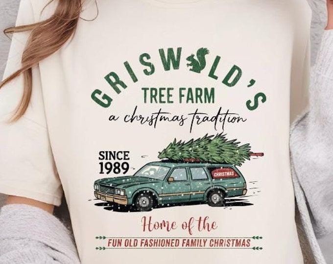 Griswold Co Christmas Tree Farm Shirt, Since 1989 Women's Christmas Shirt, Christmas Family T-shirt, Christmas Party Shirt, Merry Xmas Shirt