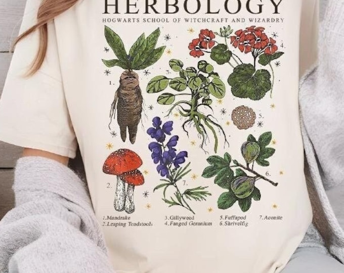 Herbology Plants Shirt, Herbology Shirt, Gift For Plant Lover, Botanical Shirt, Plant Lover Shirt, Plant Wizard Shirt, Gardening Shirt