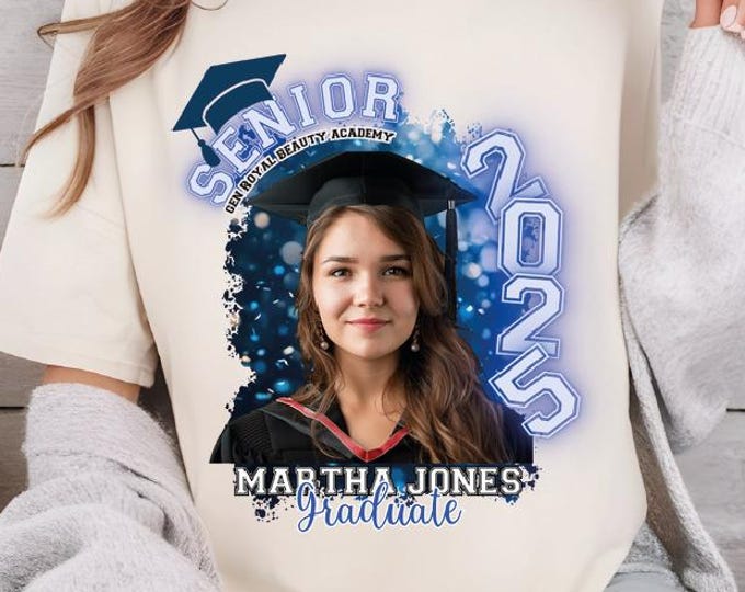 Custom Senior Graduation Shirt, Custom Photo  Proud Graduate Comfort Colors Tee, Family Graduation 2025 Shirt, Class of 2025, Custom Photo