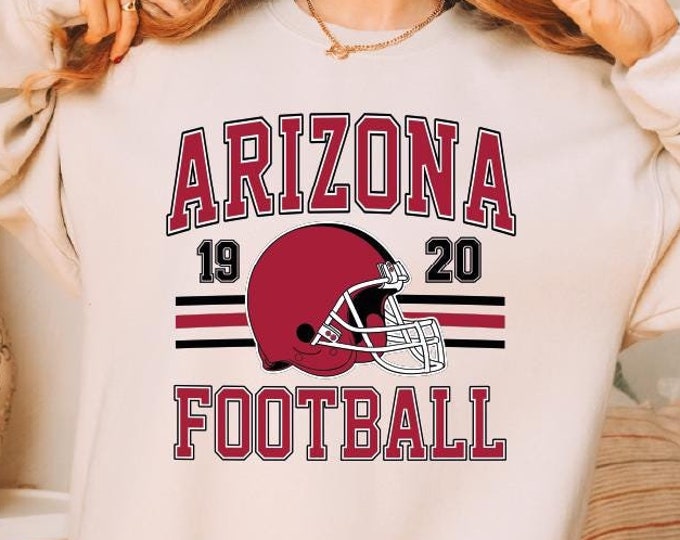 Arizona Football Sweatshirt, Arizona Football Hoodie, Vintage Style Arizona Football Sweatshirt, Arizona Sweatshirt, Sunday Football Sweater
