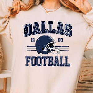 Retro Dallas Football Sweatshirt, Dallas Football Fan Gift, Football Game Day Sweater, Dallas Hoodie, Vintage Cowboys Sweater, Gifts for Him