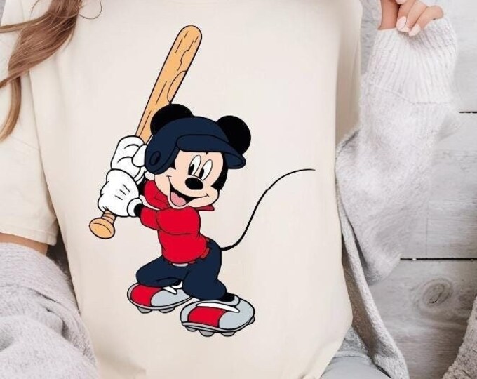 Custom Disney Mickey Mouse Baseball Team Shirt, All Baseball Teams, Custom Baseball Teams Colors Shirt, Custom Kids Baseball Gift Shirts, BP