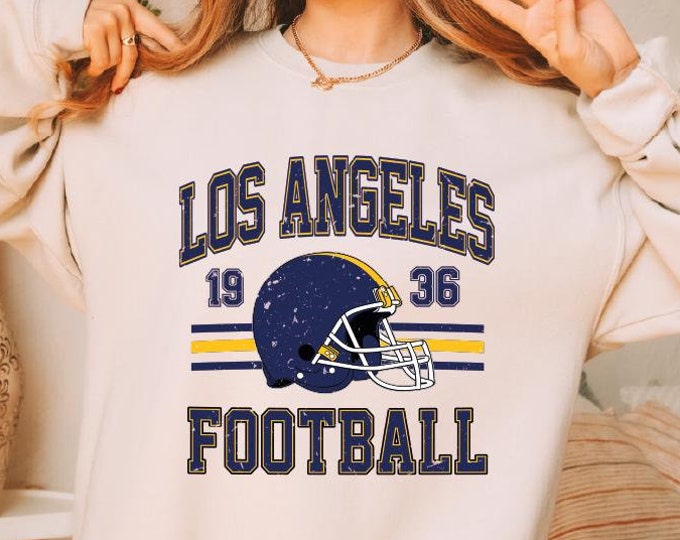 Los Angeles Football Vintage Style Sweatshirt, Los Angeles Football Hoodie, Retro Los Angeles Football Gift, Los Angeles Sweater, Game Day