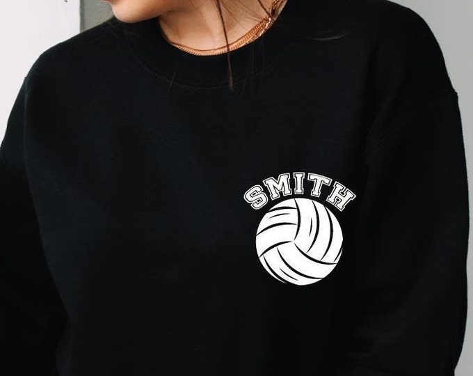 Volleyball Sweatshirt, Custom Volleyball Sweatshirt, Volleyball Mom Hoodie, Custom Volleyball Name Sweatshirt, Custom Volleyball Player Name