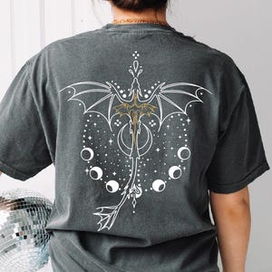 Fourth Wing Shirt, Basgiath War College T-Shirt, Violet Sorrengail, Bookish Shirt, Xaden Riorson, Fantasy Book Dragon Shirt, Back Design Tee