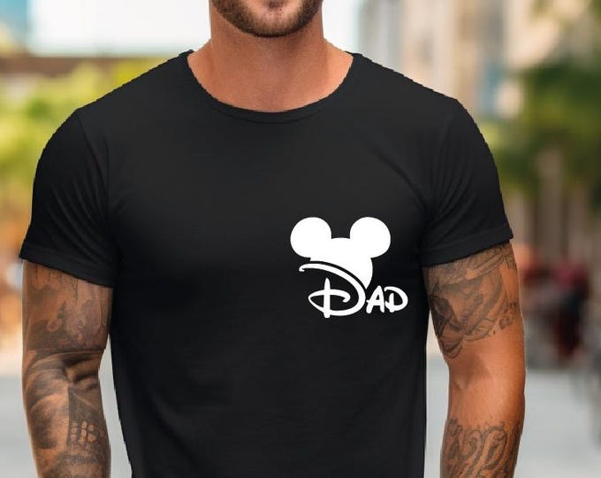 Mickey Mouse Disney Dad Shirt, Mickey Mouse Dad Pocket Design Shirt, Disney Men's Comfort Colors Shirt, Magic Kingdom Kids Shirt, Disney Dad