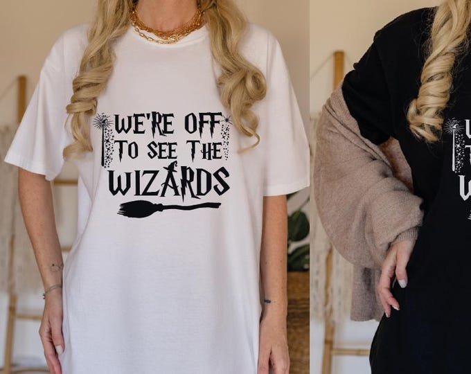 We're Off To See The Wizard Shirt, Comfort Colors Wizard Shirt, Universal Studios Shirts For Family, Wizard School Shirt, Unisex T-Shirt