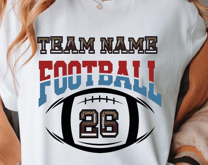 Comfort Colors  Custom Football Shirt, Personalized Football Shirt, Football Fan Shirt, Football Number Shirt, Custom Football Team Shirt
