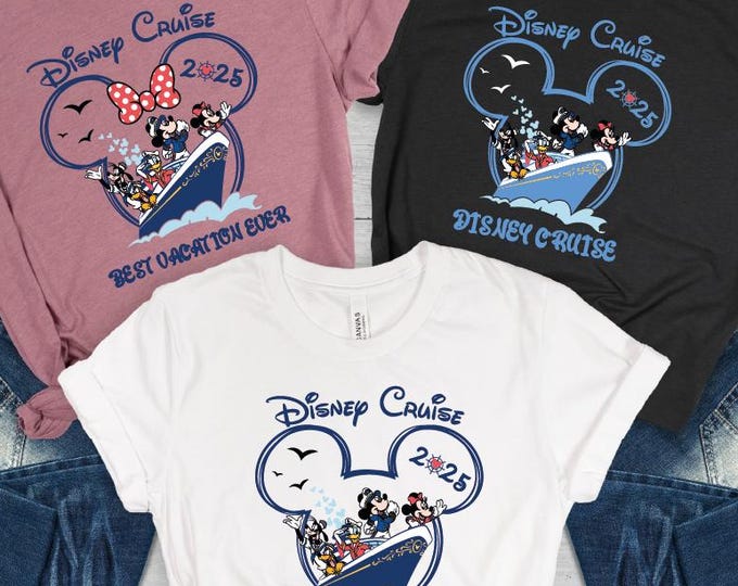 Custom Disney Cruise Family Vacation 2025 Shirt, Disney Cruise Group Shirt, Disney Shirt, Disney Vacation Shirt, Family Matching Cruise Tees