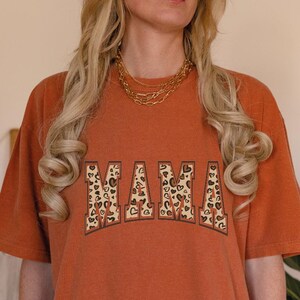 Comfort Colors Leopard Mama Shirt, Mothers Day Gift, Mom Shirt, Retro Mama Shirt, Gift For Mom, Mama Shirt, Leopard Mama T-Shirt, Retro Mom