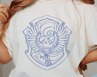 Personalized Blue House Shirt, Wizard School Shirt, Wizard House Tshirt, Universal Studios Shirt, Magic School Shirt, Magical School, Rvnclw