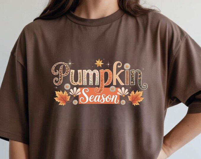 Comfort Colors Pumpkin Season T-Shirt: Retro Fall Tee
