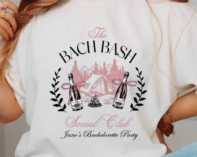 Custom The Bach Bash Bachelorette Shirts, Personalized Luxury The Bach Bash Bachelorette Shirt, Bachelorette Social Club, Bachelorette Party