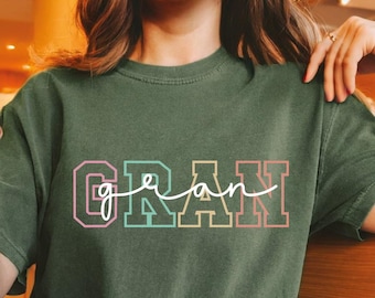 Comfort Colors Gran Shirt, Gran T-Shirt, Gran Tee, Cute Gran Shirt, Gift for Gran, Grandma Gift, Grandmother Shirt, Grandma Mimi Gigi Gift