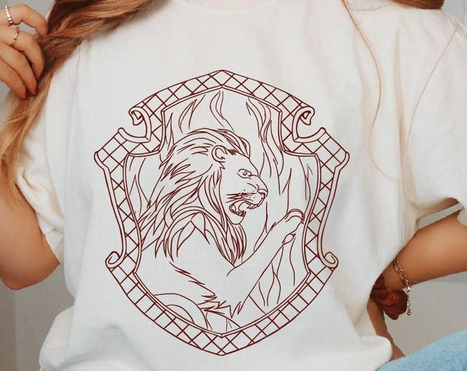 Personalized Red House Shirt, Wizard School Shirt, Wizard House Tshirt, Universal Studios Shirt, Magic School Shirt, Magical Tee, Grfdor Tee