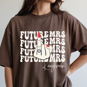 Comfort Colors Bachelorette Bride Shirt: Personalized Future Mrs. Tee
