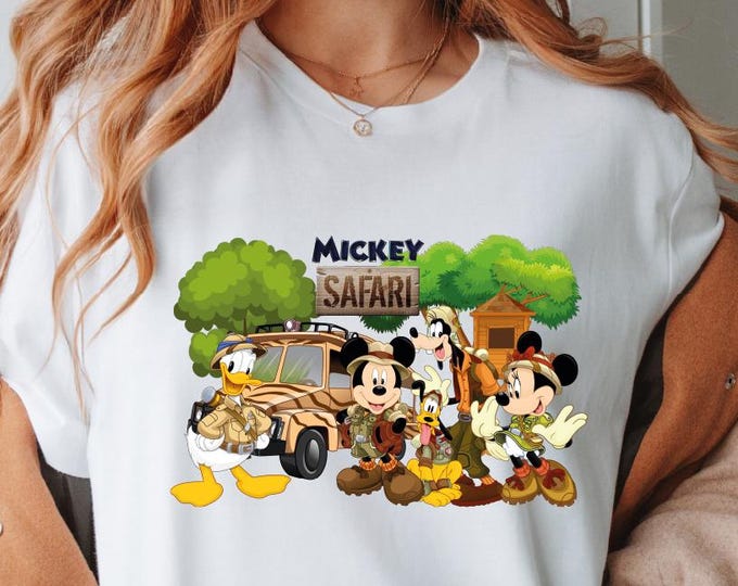 Mickey Mouse and Friends Animal Kingdom Shirt, Mickey Safari Shirt, Safari Mode Shirt, Disneyland Trip Family Vacation, Disney Safari Shirts