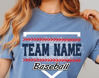 Custom Baseball Shirt, Custom Baseball Team Name Shirt, Baseball Mom Shirt, Baseball Team Shirts, Game Day Shirt, Custom School Shirt