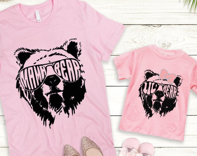 Mama Bear Shirt, Mini Bear Shirt, Momma Bear Shirt, Lil' Bear Shirt, New Mom Shirt, Mother's Day Gift, Mom Life, Baby Shower, Mommy Graphic