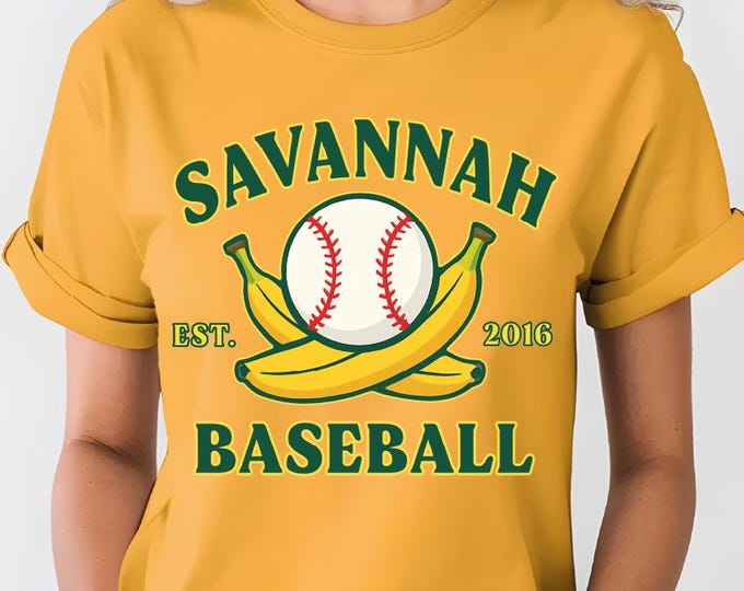 Savannah Baseball T-shirt, Comfort Colors Banana Fans Gift Shirt, Summer Sports Shirt, Funny Savannah Baseball Game Day Tee, Savannah Mascot