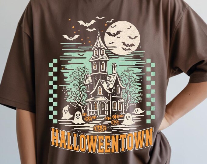 Halloweentown Shirt, Comfort Colors Halloween Tshirt, Retro Halloweentown T-Shirt, Halloween Haunted House, Spooky Fall Apparel, Fall Shirt