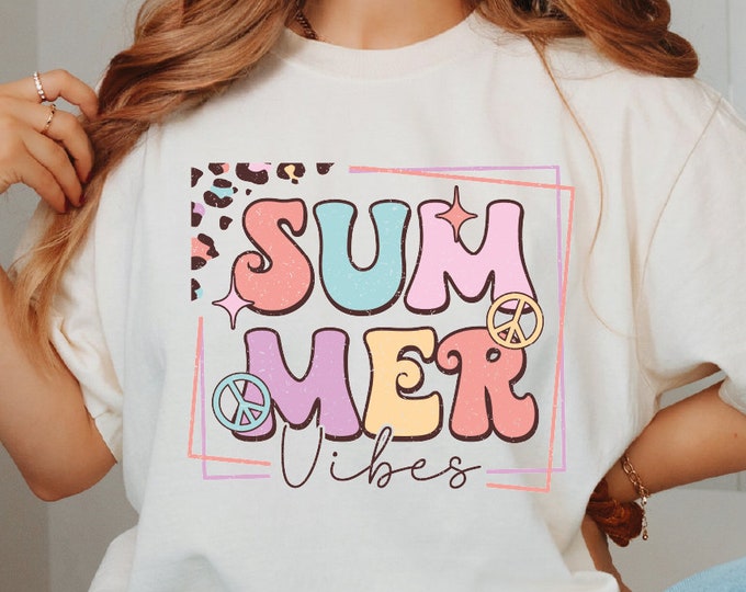 Retro Summer Vibes Shirt, Summer Shirt, Hello Summer Shirt, Beach Shirt, Vacation Shirt, Summer Vacation, Retro Summer Tee, Sunshine Shirt,