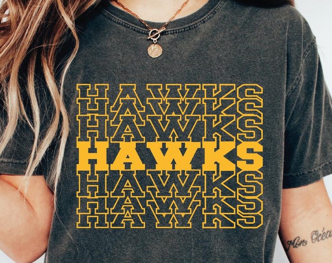 Custom Mascot Stacked Shirt, Comfort Colors Stacked School Spirit Shirt, Team Mascot Shirt, Custom Senior Shirt, Custom Mama Tee, Your Text