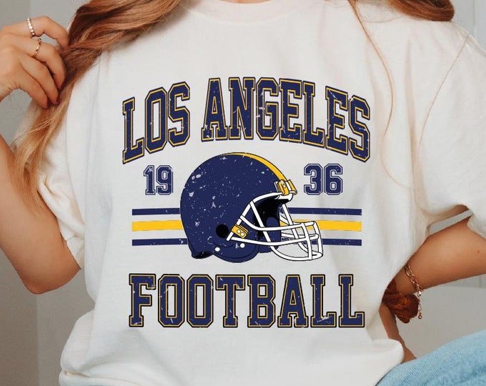Los Angeles Football Vintage Style Comfort Colors Shirt, Los Angeles Football Shirt, Retro Los Angeles Football Gift, Los Angeles T-Shirt