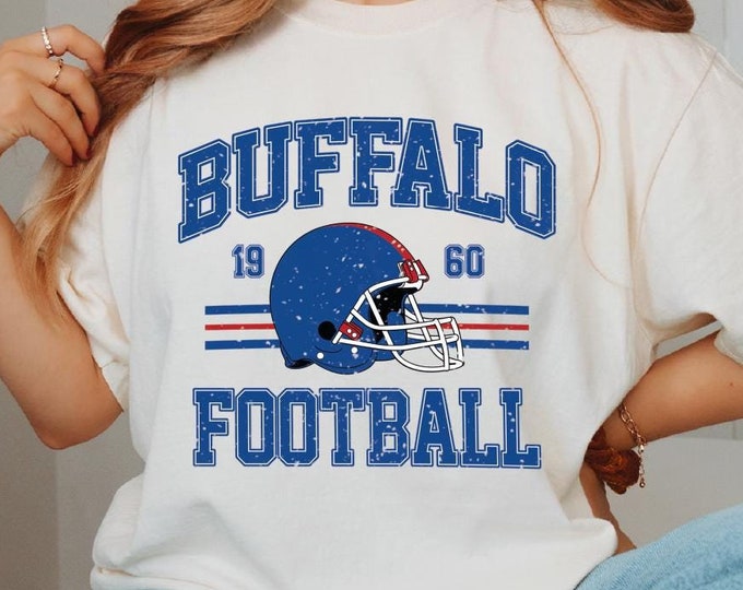 Vintage Style Buffalo Football Shirt, Buffalo Shirt, Buffalo Football Gift, Bill Football Shirt, Vintage Football Shirt, Game Day Shirt