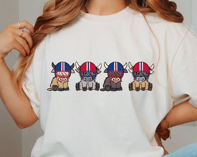 Comfort Colors Buffalo Highland Cow Football Shirt, Highland Cow Football Shirt, Buffalo Football Shirt, New York Shirt, Sunday Football Tee