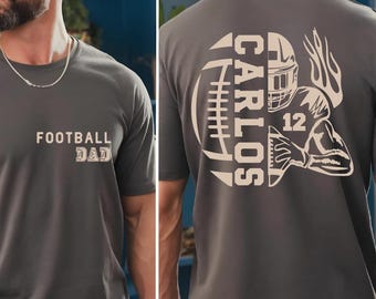Custom Football Dad Shirt, Football Dad Shirt With Kids Name and Number, Personalized Football Dad, Game Day Football Team Name Shirt, BP